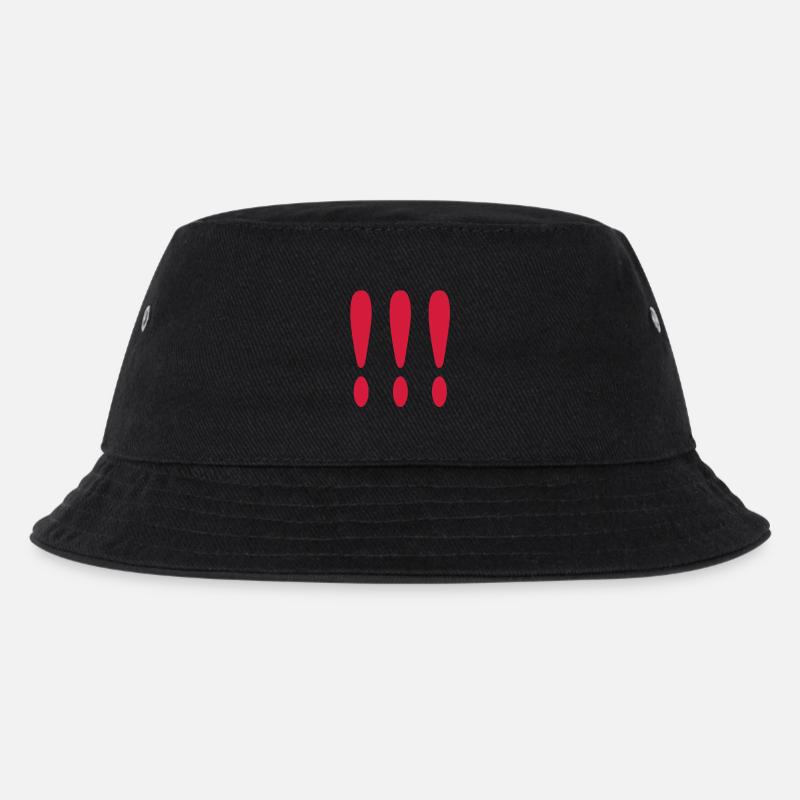 drei ausrufezeichen rot - Kinder Bucket Hat - Schwarz
