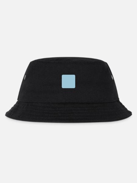 Quadratroundedges - Kinder Bucket Hat - Schwarz