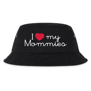 i love my mommies - Kinder Bucket Hat - Schwarz - Vorne
