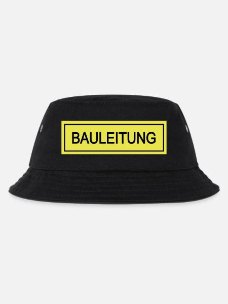 bauleitung - Kinder Bucket Hat - Schwarz