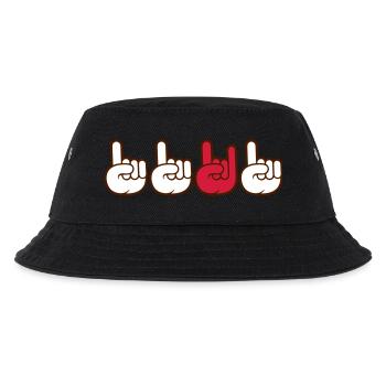Heavy Metal Hard Rock Musique Cors Geste Logo - Bob Enfant - noir - Devant