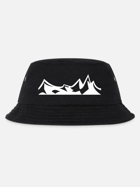Berge - Kinder Bucket Hat - Schwarz