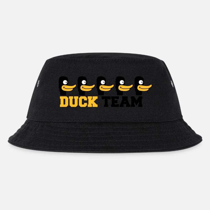 Duck Team - Kinder Bucket Hat - Schwarz