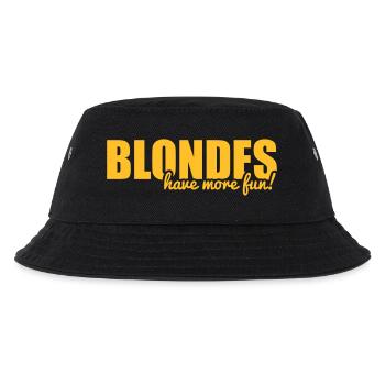 Blondes have more fun! - Kinder Bucket Hat - Schwarz - Vorne