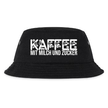 Coffee with milk and sugar - Kids’ Bucket Hat - black - Front