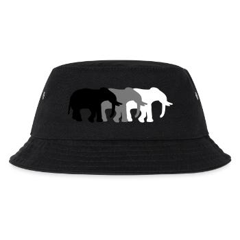 3 Elephants - Kids’ Bucket Hat - black - Front