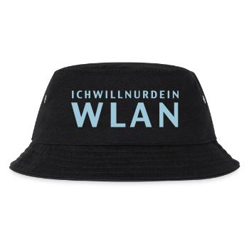 Ich will nur dein Wlan, Internet - Kinder Bucket Hat - Schwarz - Vorne