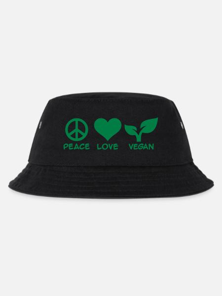 Peace love Vegan - Bob Enfant - noir