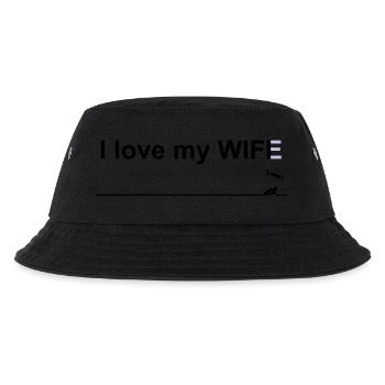 I love my wife wifi - Kids’ Bucket Hat - black - Front