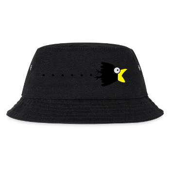 Rabe Überraschung Karikatur - Kinder Bucket Hat - Schwarz - Vorne