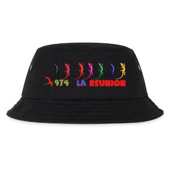 Geckos Rainbow 974 Reunion - Kids’ Bucket Hat - black - Front