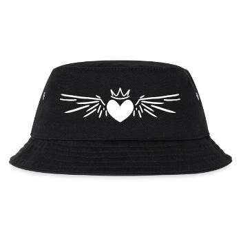 Herz Engel - Kinder Bucket Hat - Schwarz - Vorne