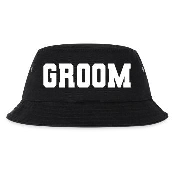 Bräutigam - Ehemann zu sein, Hochzeitsfeier Geschenk - Kinder Bucket Hat - Schwarz - Vorne