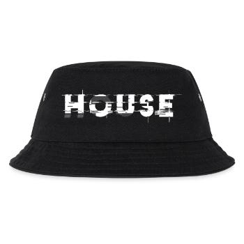 House design glitch, for DJ EDM Techno House - Kids’ Bucket Hat - black - Front