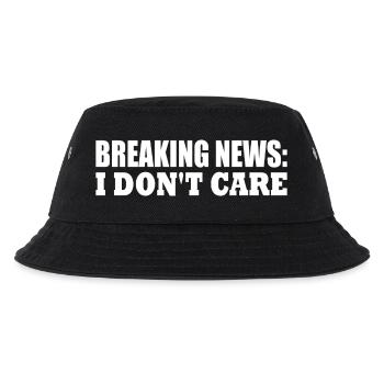 breaking news i don't care - Kinder Bucket Hat - Schwarz - Vorne