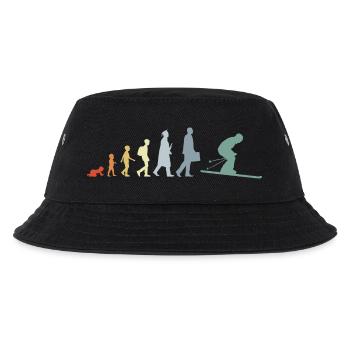 Evolution des Skisports - Kinder Bucket Hat - Schwarz - Vorne
