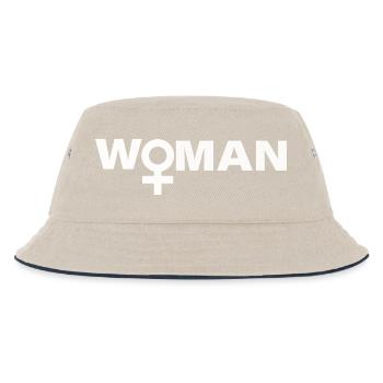 WOMAN - Kids’ Bucket Hat - ecru/navy - Front