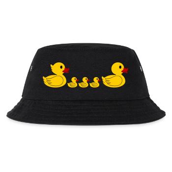 Entenfamilie 2 - Kinder Bucket Hat - Schwarz - Vorne