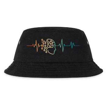Heartbeat retro artificial intelligence - Kids’ Bucket Hat - black - Front