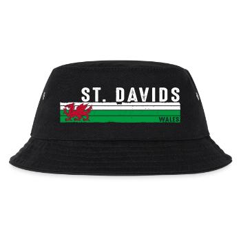 St. Davids Wales Gelassenheit an der Küste - Kinder Bucket Hat - Schwarz - Vorne