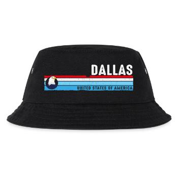 Dallas Texas Est 1841 Vintage Klassischer Retro-Stil - Kinder Bucket Hat - Schwarz - Vorne