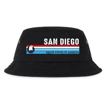 San Diego, Californie, Vintage, Style rétro côtier - Bob Enfant - noir - Devant
