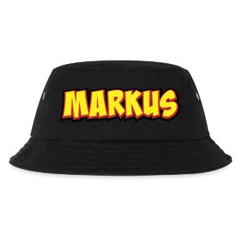 Markus Vorname Geschenk - Kinder Bucket Hat - Schwarz - Vorne