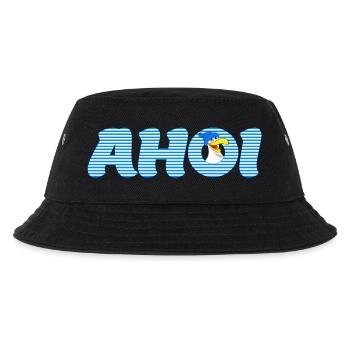 Ruf Ahoi mit Möve - Kinder Bucket Hat - Schwarz - Vorne