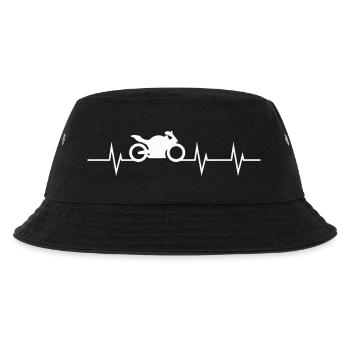 Heartbeat of a biker - Born to be free - Kinder Bucket Hat - Schwarz - Vorne