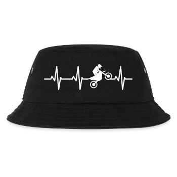 Kardiogramm Motocross - Kinder Bucket Hat - Schwarz - Vorne