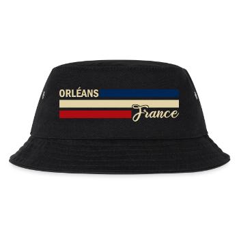 France - Orleans - Frankreich - Flagge - Streifen - Kinder Bucket Hat - Schwarz - Vorne