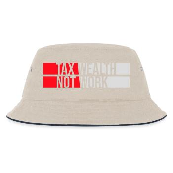 Impôt, richesse et non travail, politique progressiste, économie - Bob Enfant - blanc cassé/bleu marine - Devant