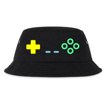 Gaming Controller Buttons Retro Vektor - Kinder Bucket Hat - Schwarz - Vorne