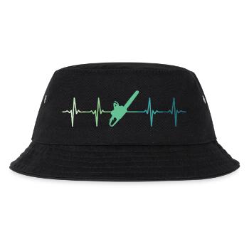 Holzfällerherzschlag mit Kettensäge - Kinder Bucket Hat - Schwarz - Vorne