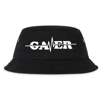 Gamer Puls EKG - Kinder Bucket Hat - Schwarz - Vorne