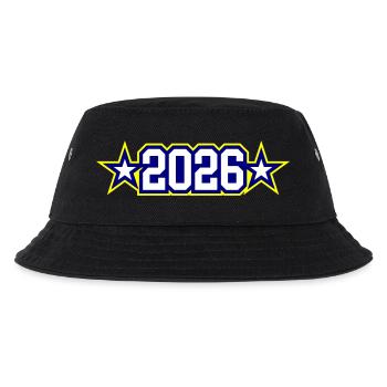 2026 Jahr - Kinder Bucket Hat - Schwarz - Vorne