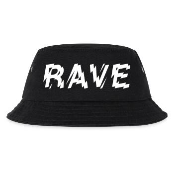 Rave-Musik einfaches Typografie-Logo - Kinder Bucket Hat - Schwarz - Vorne