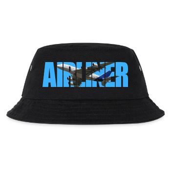 Airliner A-380 - Kinder Bucket Hat - Schwarz - Vorne