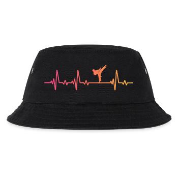 Taekwondo Sonnenuntergang Taekwondo Herzschlag - Kinder Bucket Hat - Schwarz - Vorne