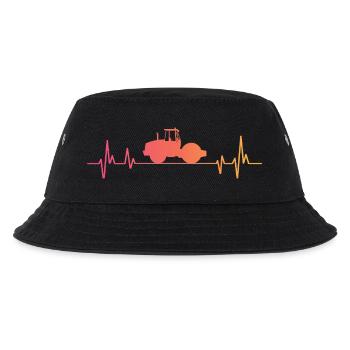 Compactor roller sunset construction - construction site - Kids’ Bucket Hat - black - Front