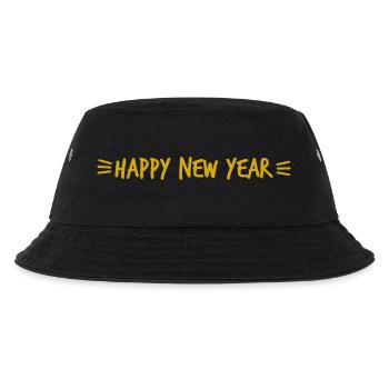 HAPPY NEW YEAR. NEW YEAR'S EVE. NEW YEAR - Kids’ Bucket Hat - black - Front