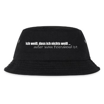 Ich weiß, dass ich nichts weiß ... außer - Kinder Bucket Hat - Schwarz - Vorne
