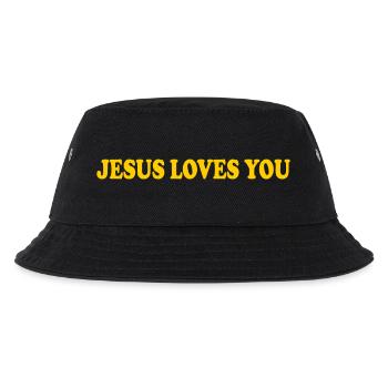 Jesus loves you - Kinder Bucket Hat - Schwarz - Vorne