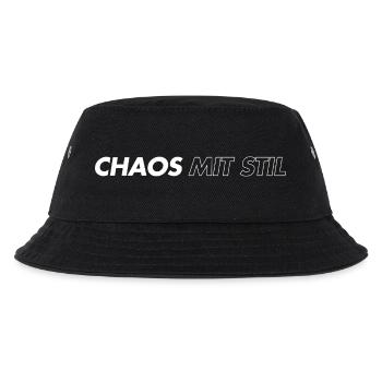 Chaos mit Stil - Kinder Bucket Hat - Schwarz - Vorne