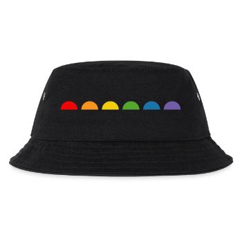 Rainbow Fun Halbkreis - Kinder Bucket Hat - Schwarz - Vorne