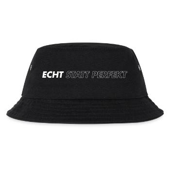 Real instead of perfect - Kids’ Bucket Hat - black - Front