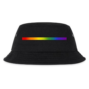 SUBTLE DELICATE LGBTQIA + GAY GRADIENT FLAG - Kids’ Bucket Hat - black - Front