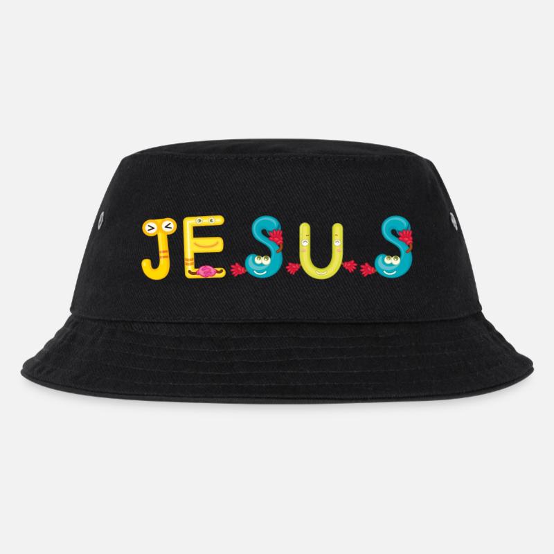 Jesus - Kinder Bucket Hat - Schwarz