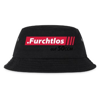 Furchtlos auf 50ccm Stolzer Mofa- und Mopedfahrer - Kinder Bucket Hat - Schwarz - Vorne