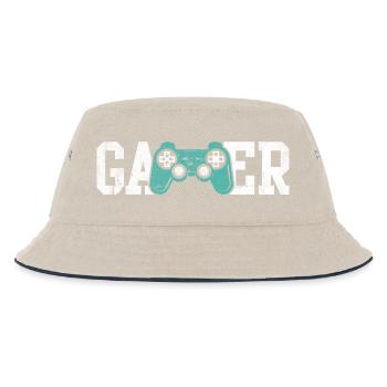 T-shirt de manette Gamer Glyphs - Bob Enfant - blanc cassé/bleu marine - Devant